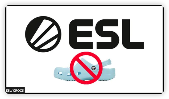 ESL新规定：禁止选手比赛穿洞洞鞋